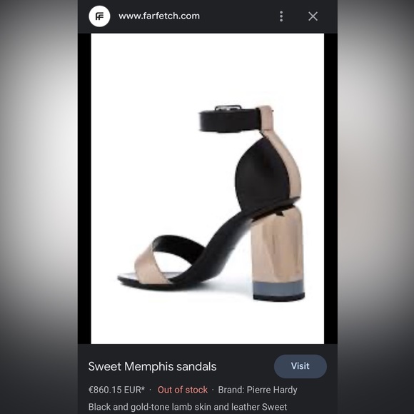 BNWT Pierre Hardy - Iconic Sweet Memphis Sandal 35.5 - Picture 6 of 11